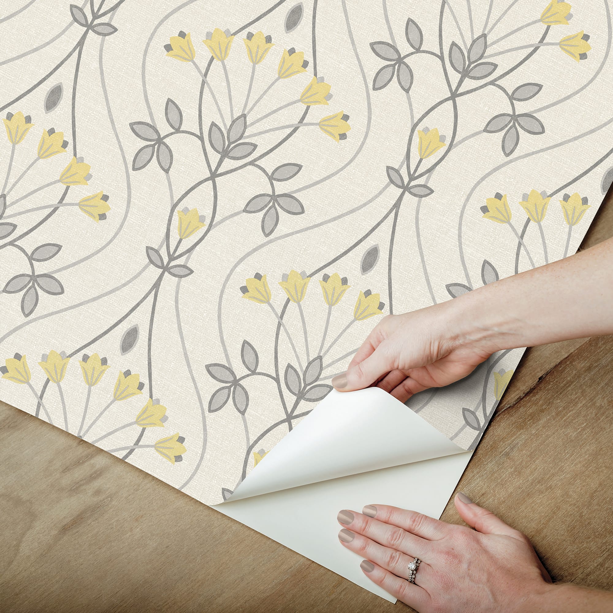 NuWallpaper Wilder Gray Peel & Stick Wallpaper